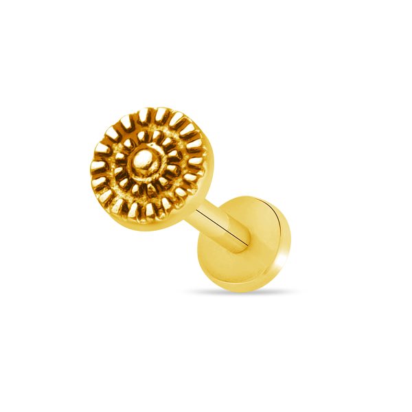 Labret piercing kerek